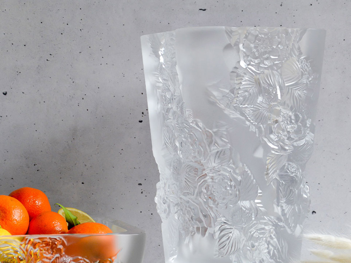 Lalique Pivoines Vase Large