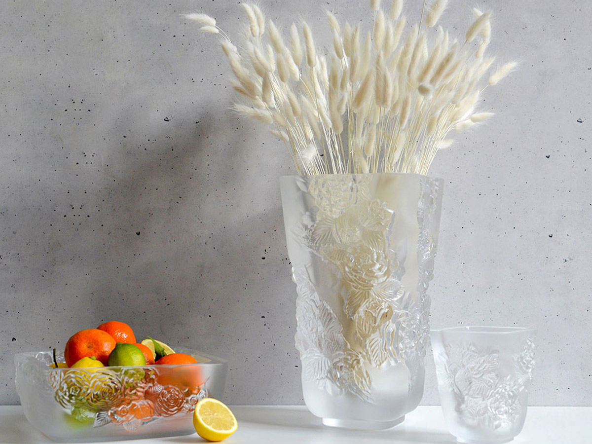 Lalique Pivoines Vase Large