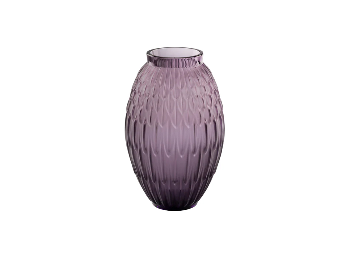 Lalique Plumes Vase Large