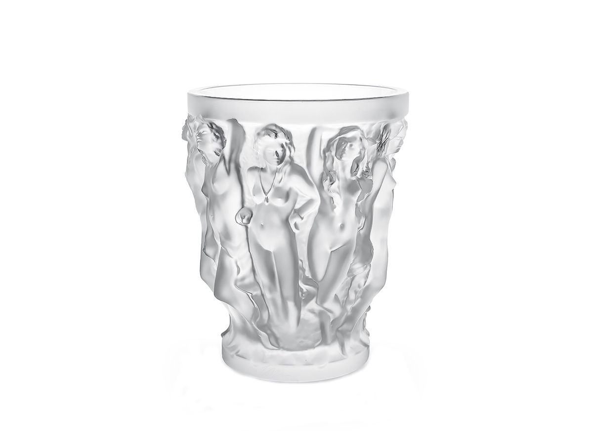 Lalique Sirenes Vase H 24 Clear