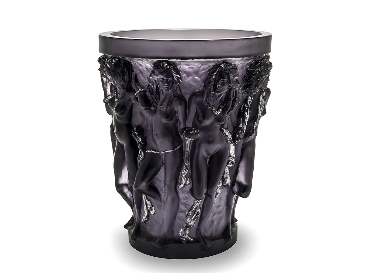 Lalique Sirenes Vase Purple