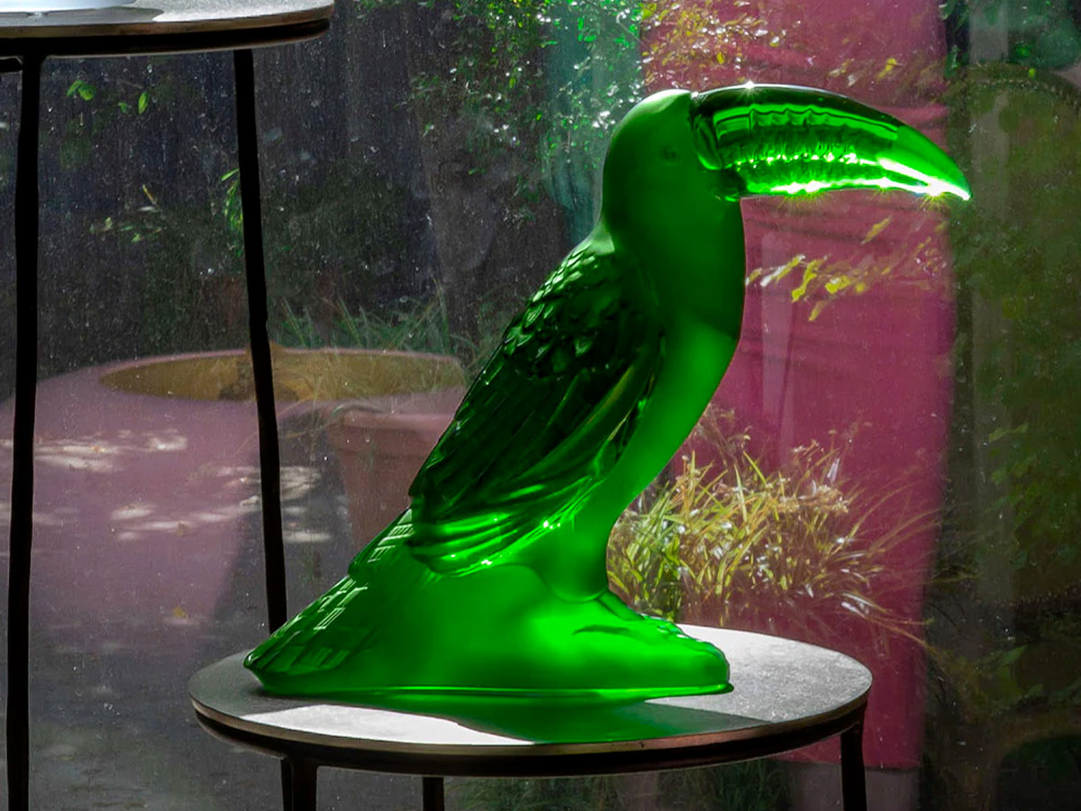 Lalique Toucan Sculpture Amazon Green