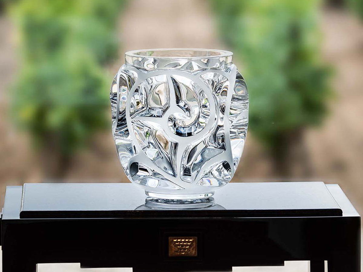 Lalique Tourbillons Grand Vase Clear