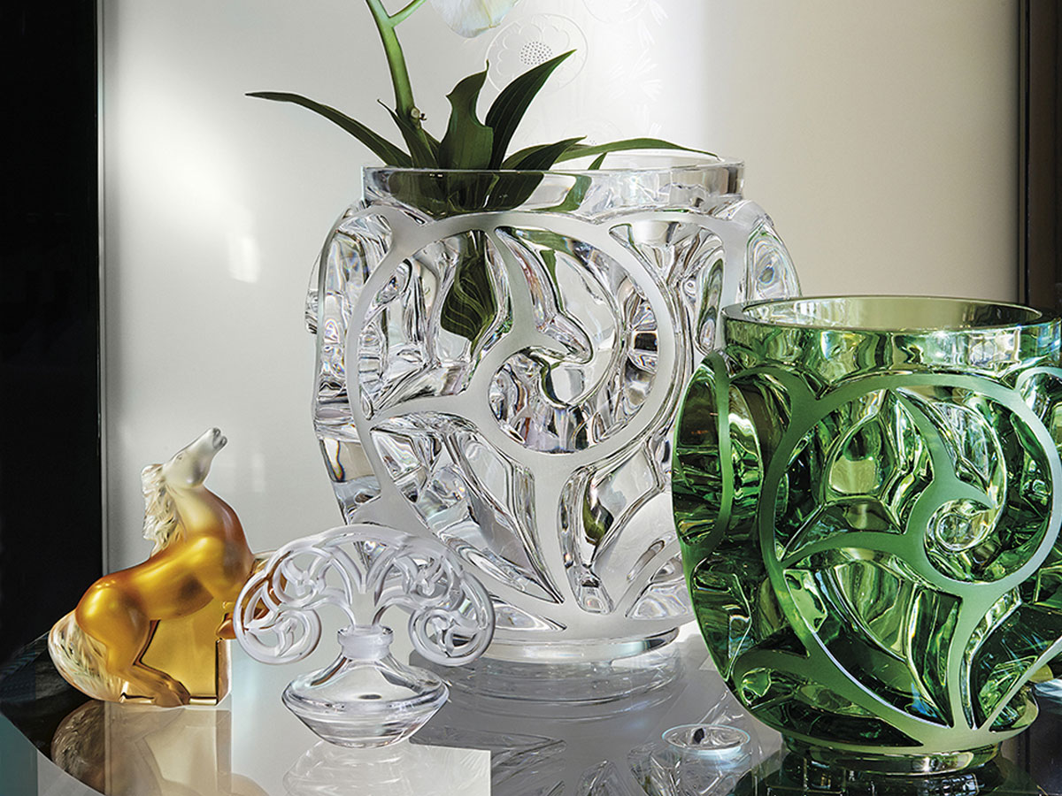 Lalique Tourbillons Grand Vase Clear