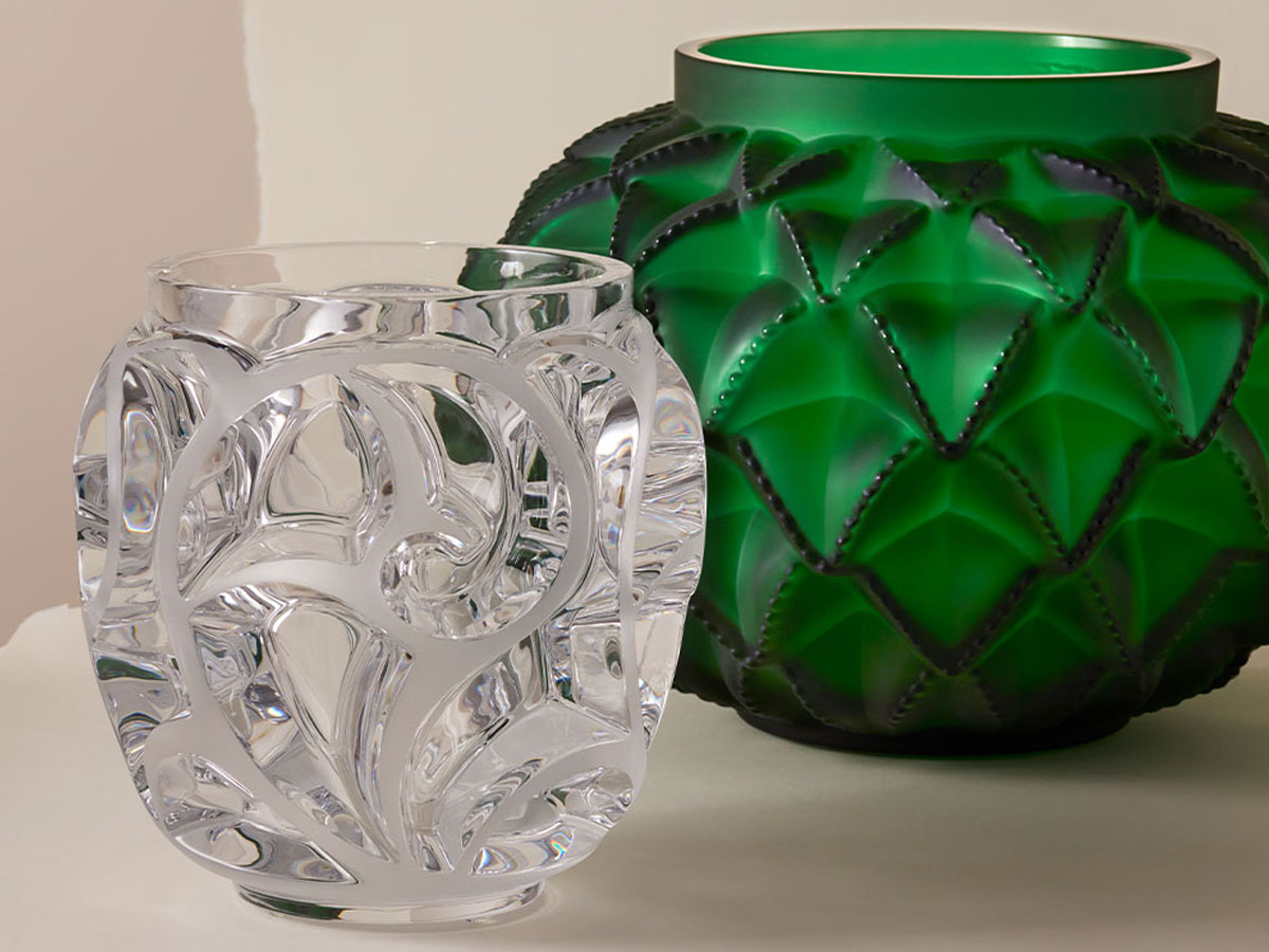 Lalique Tourbillons Grand Vase Clear