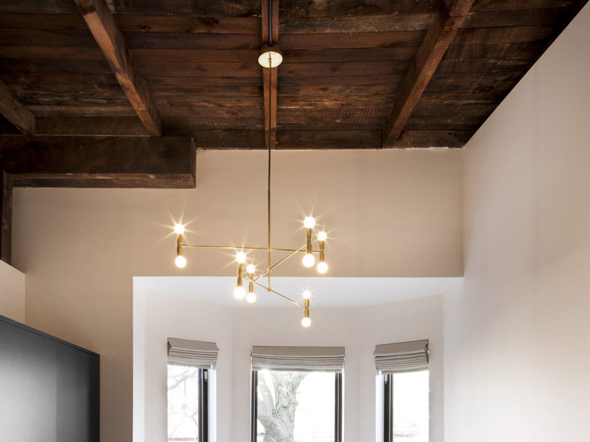 Lambert Fils Atomium Suspension Lamp Brass 108