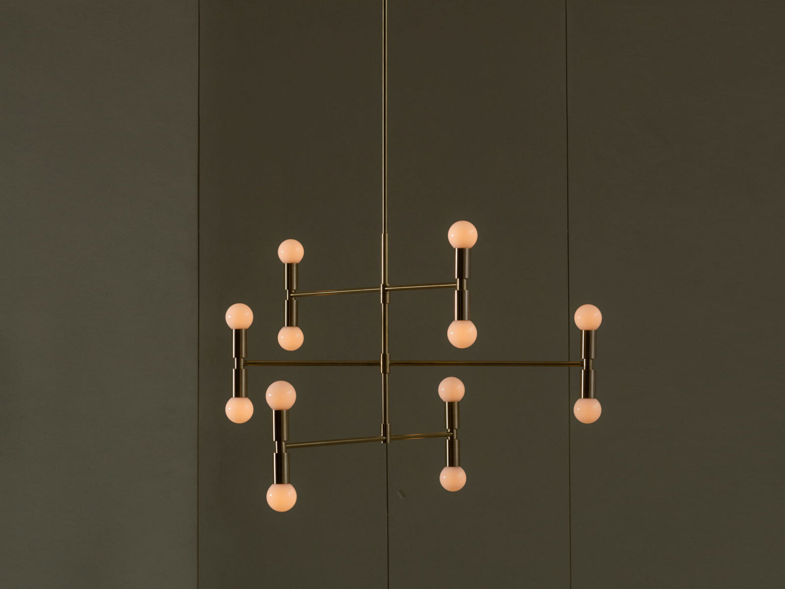 Lambert Fils Atomium Suspension Lamp Brass 138
