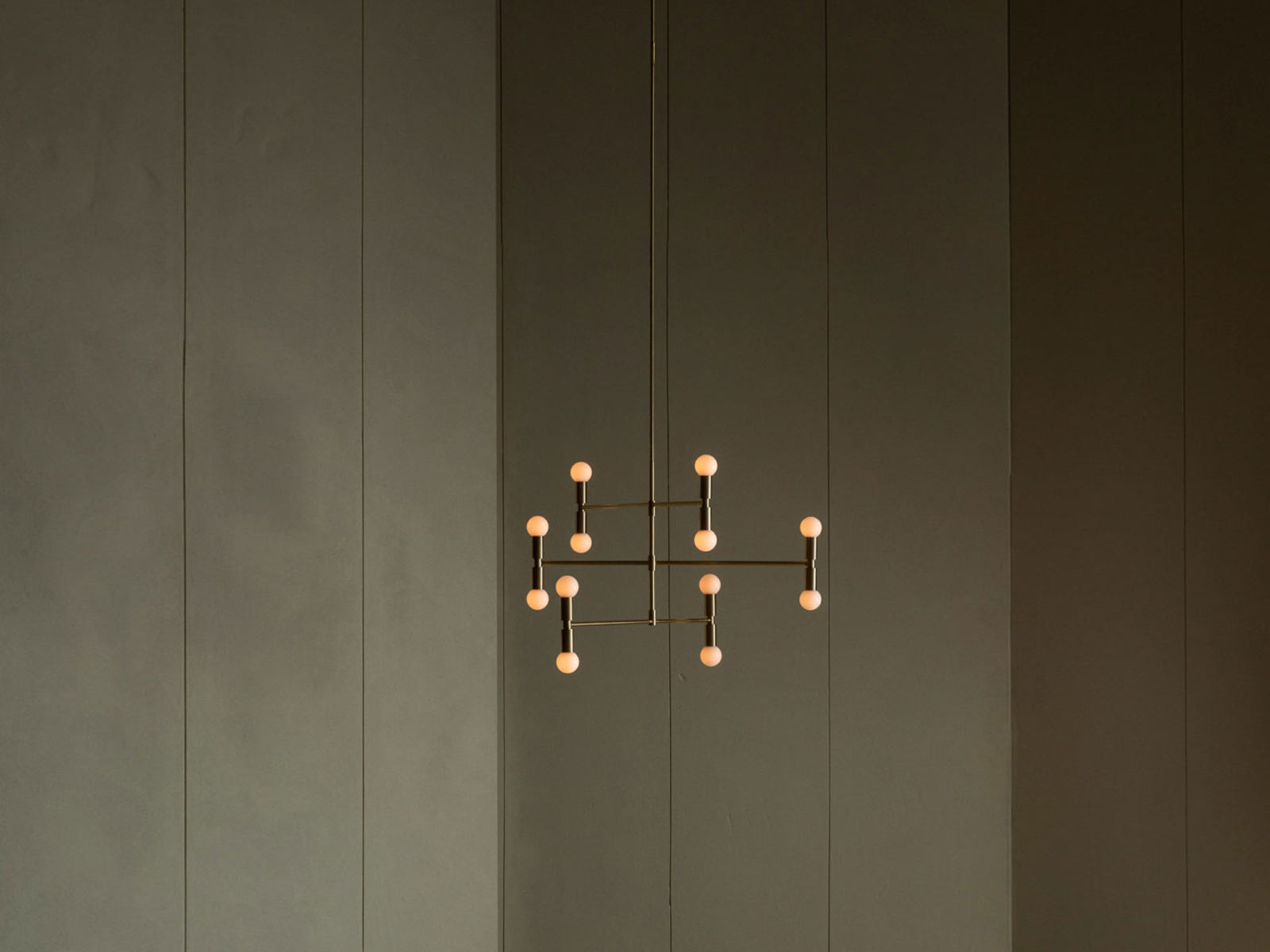 Lambert Fils Atomium Suspension Lamp Brass 138