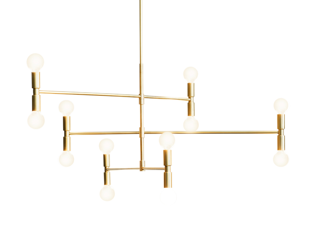 Lambert Fils Atomium Suspension Lamp Brass 64