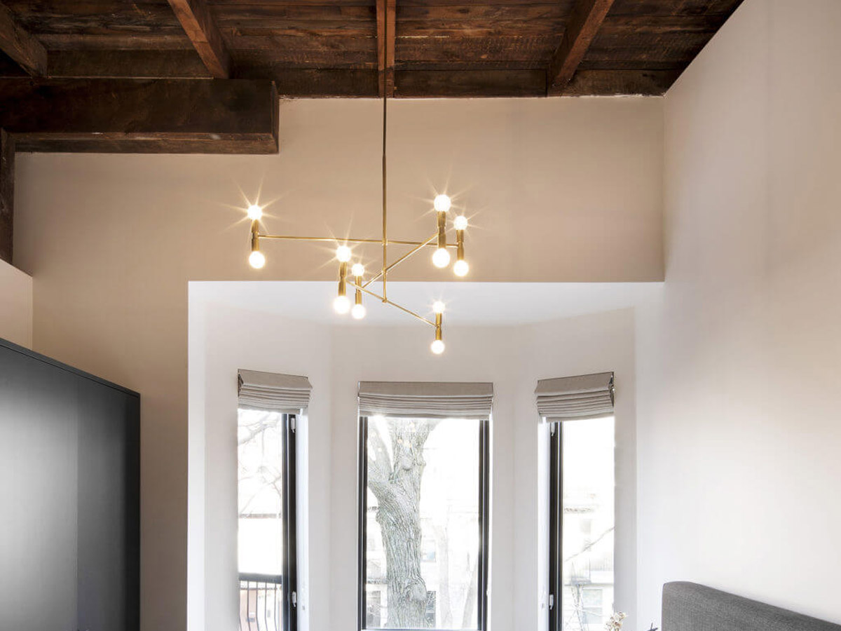 Lambert Fils Atomium Suspension Lamp Brass 64
