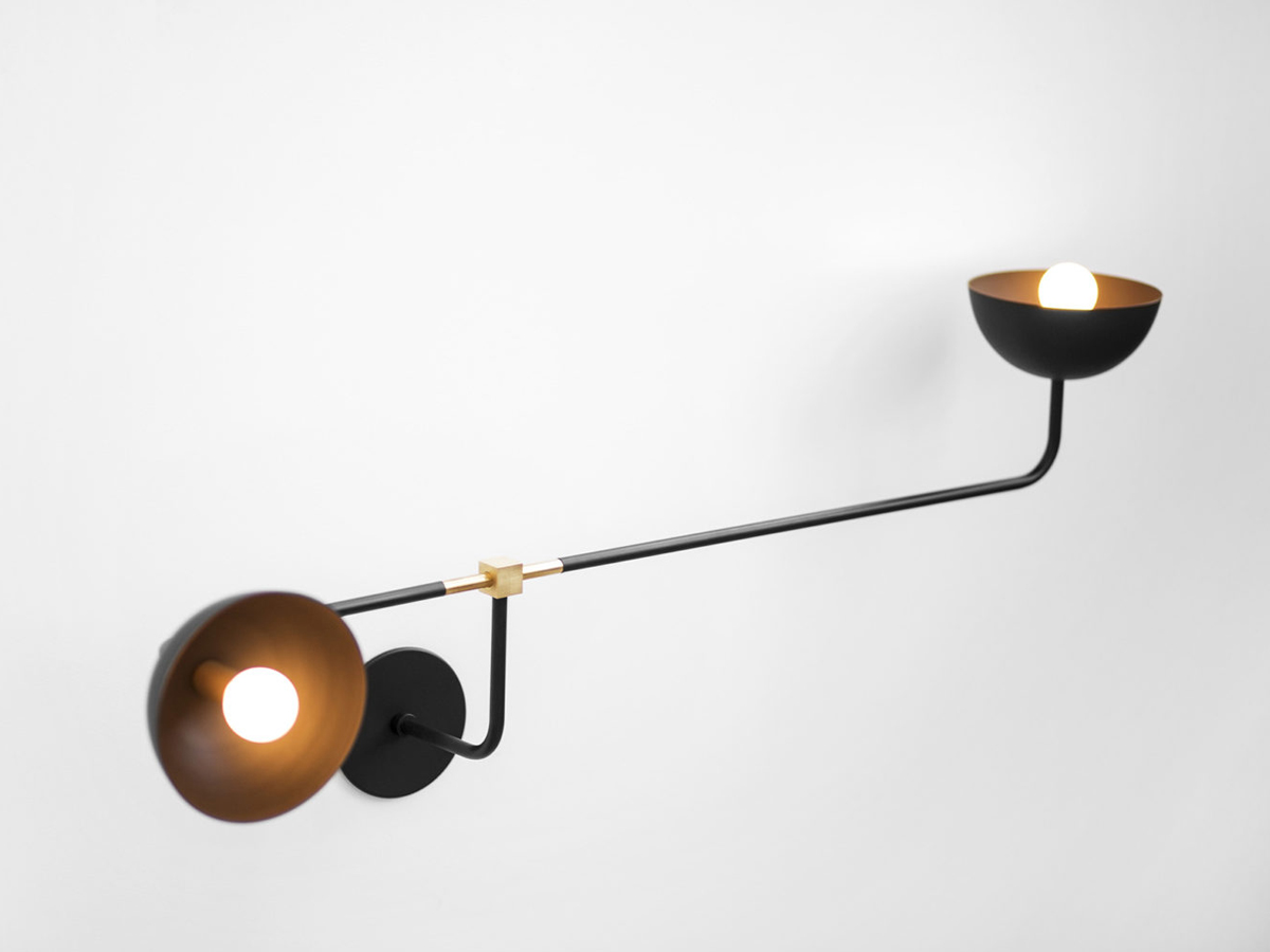 Lambert Fils Beaubien Double Shade Wall Lamp