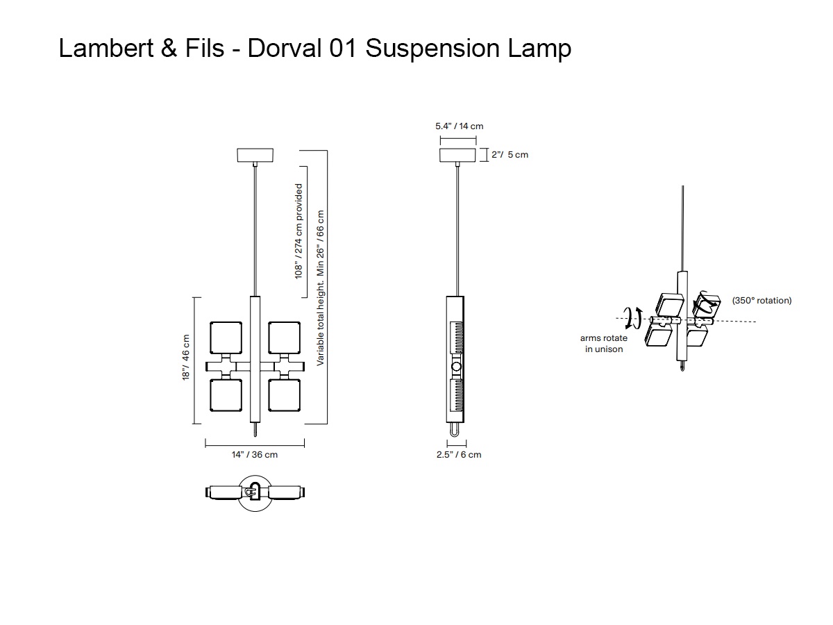 Lambert Fils Dorval 01 Suspension Lamp