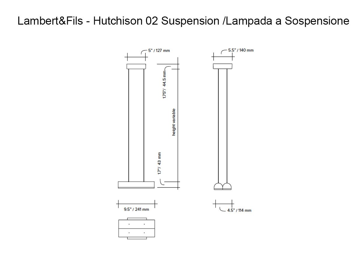 Lambert Fils Hutchison 02 Suspension Lamp