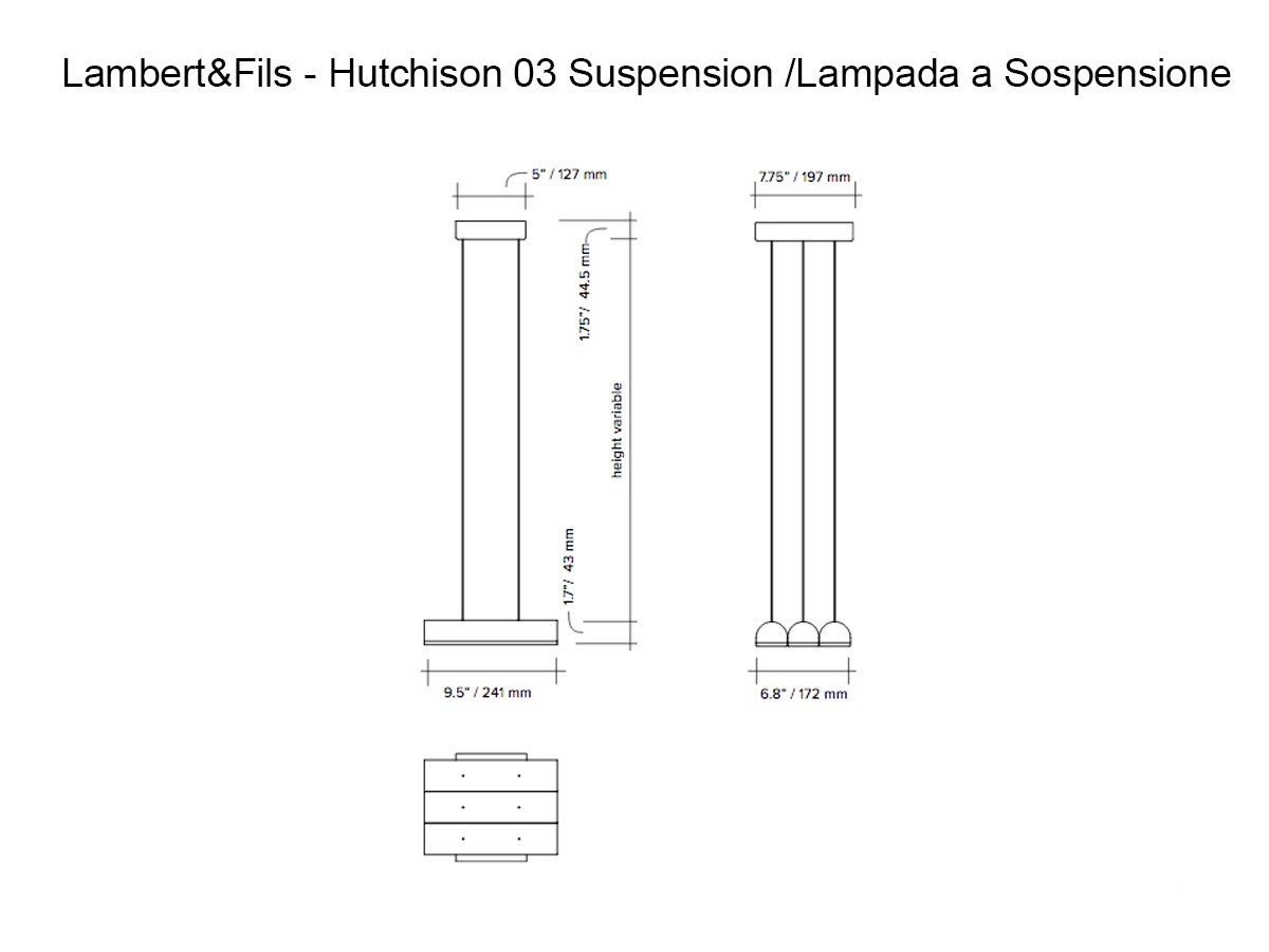 Lambert Fils Hutchison 03 Suspension Lamp