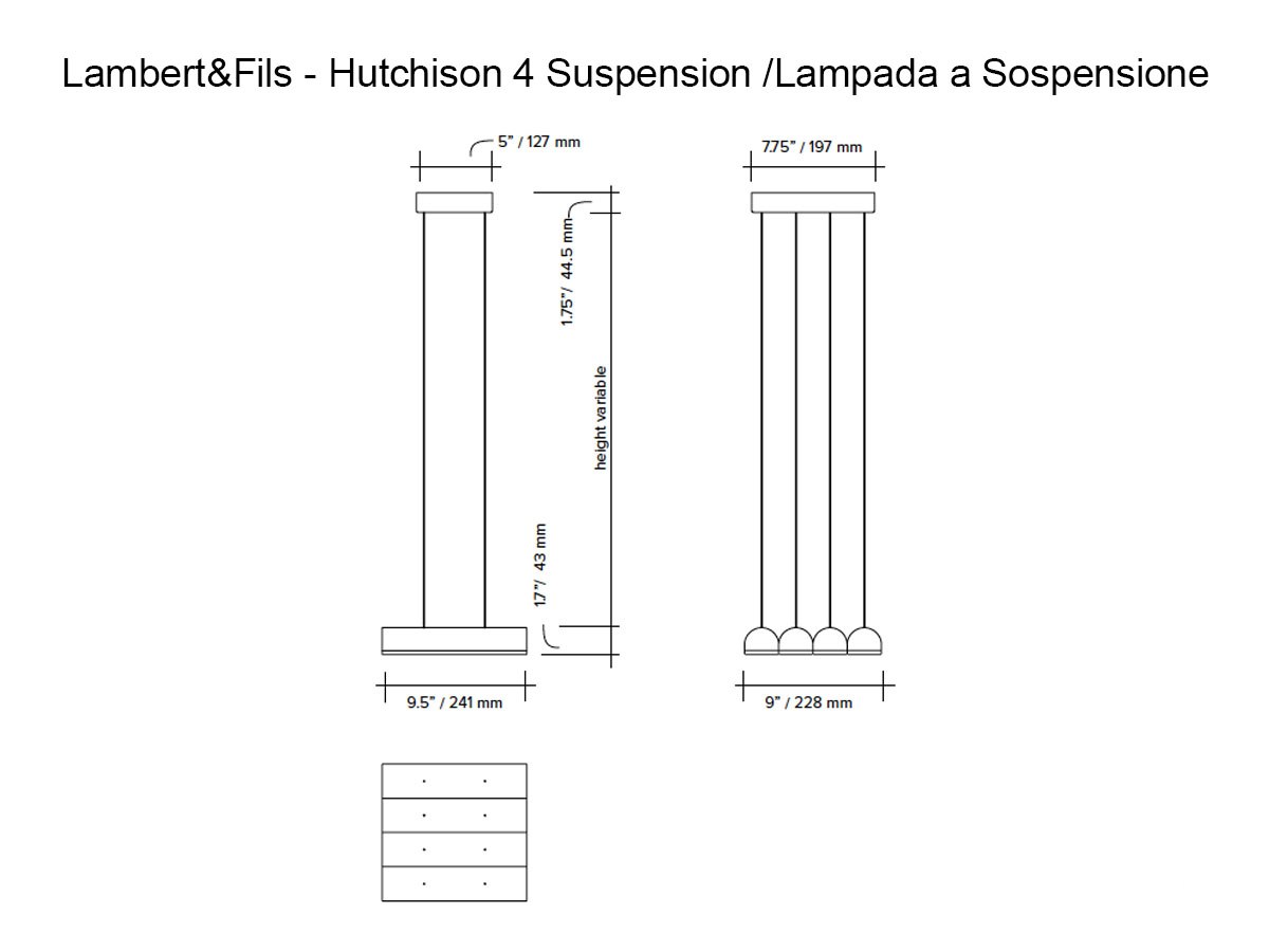 Lambert Fils Hutchison 04 Suspension Lamp