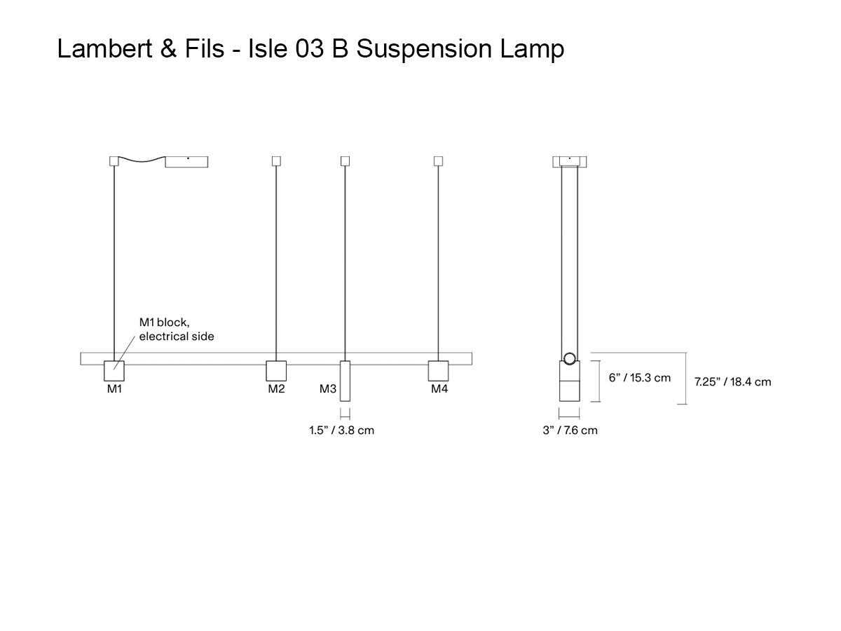 Lambert Fils Isle 03 B Suspension Lamp
