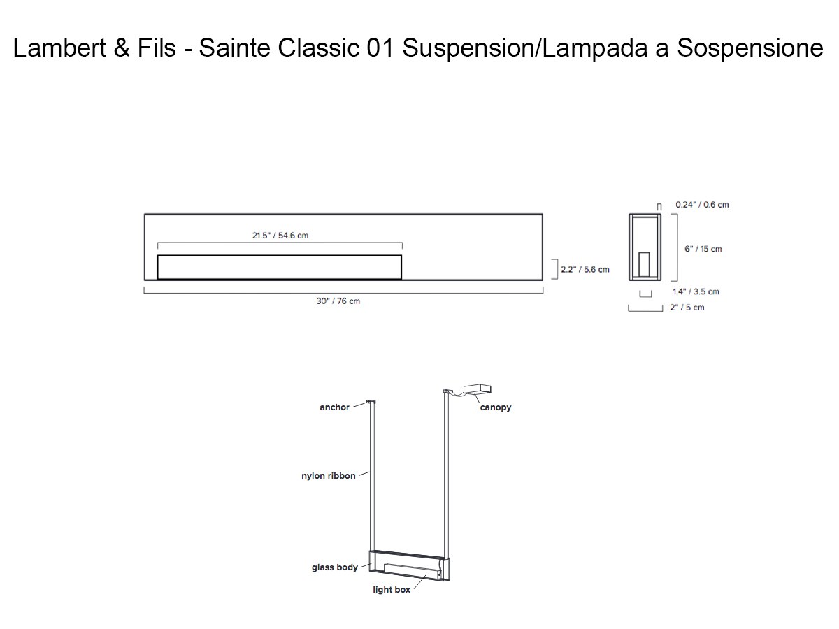 Lambert Fils Sainte Classic 01 Suspension Lamp