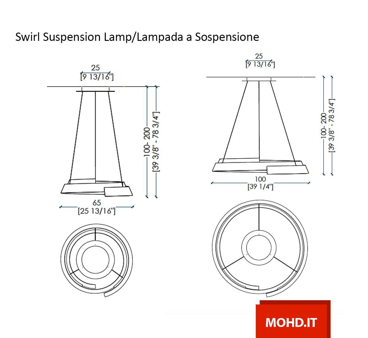 Подвесной светильник Laurameroni Swirl