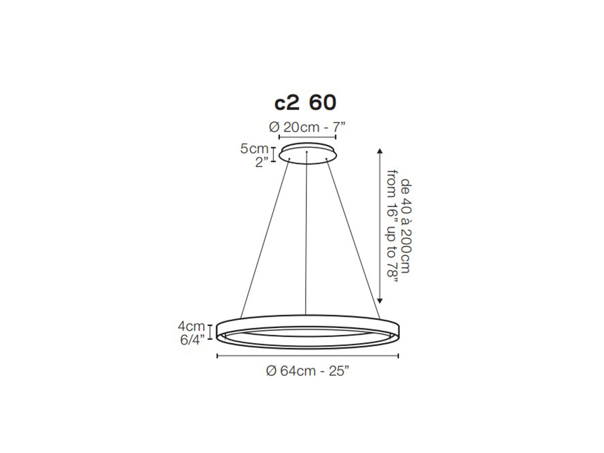 Подвесной светильник Le Deun Luminaires C2 60