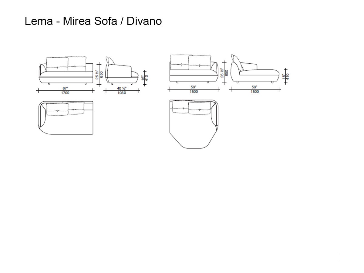 Lema Mirea Sofa L 320 Cm