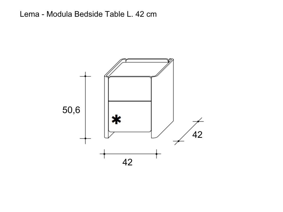 Lema Modula Bedside Table L 42 Cm