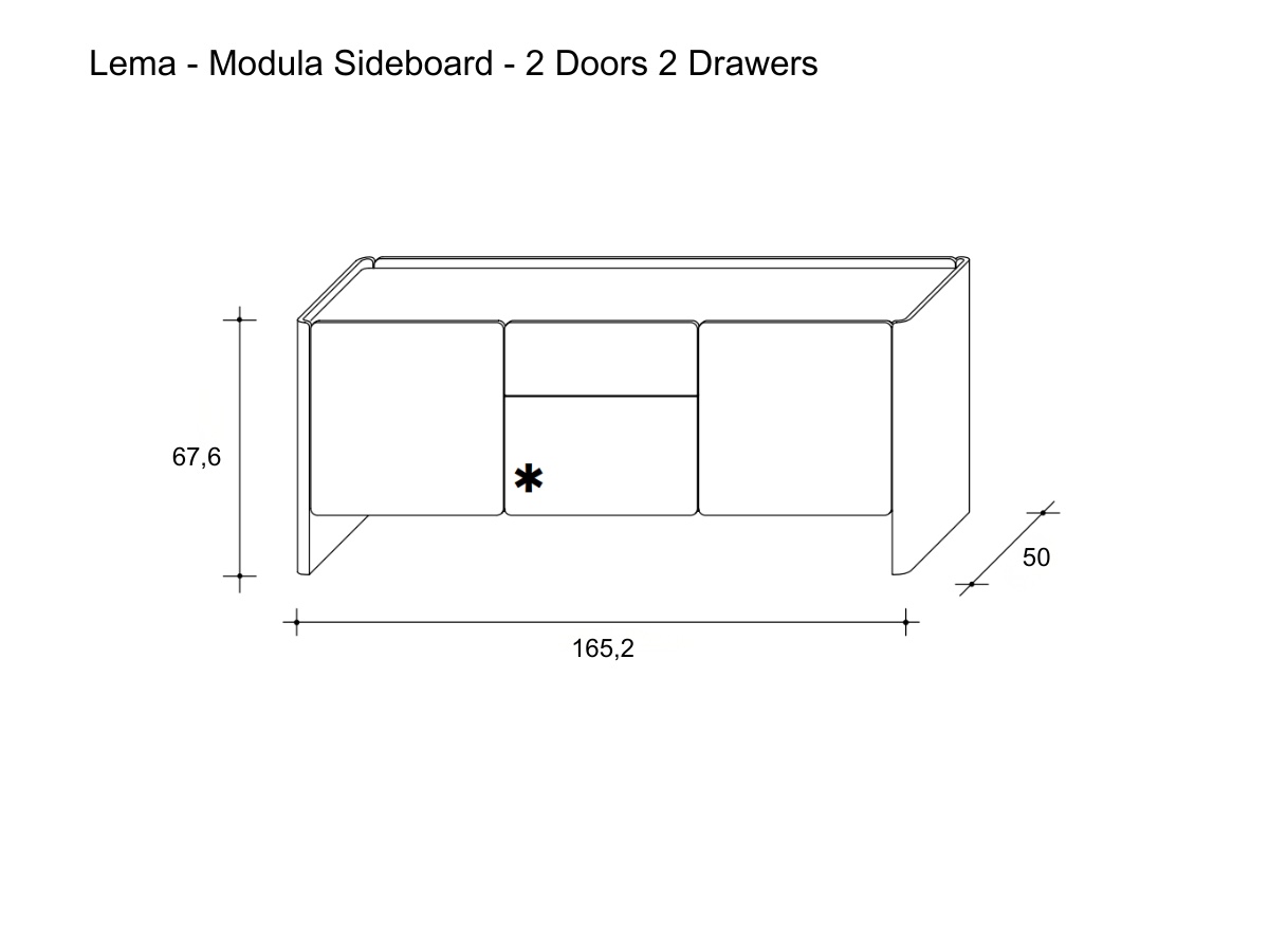 Lema Modula Sideboard 2 Doors 2 Drawers