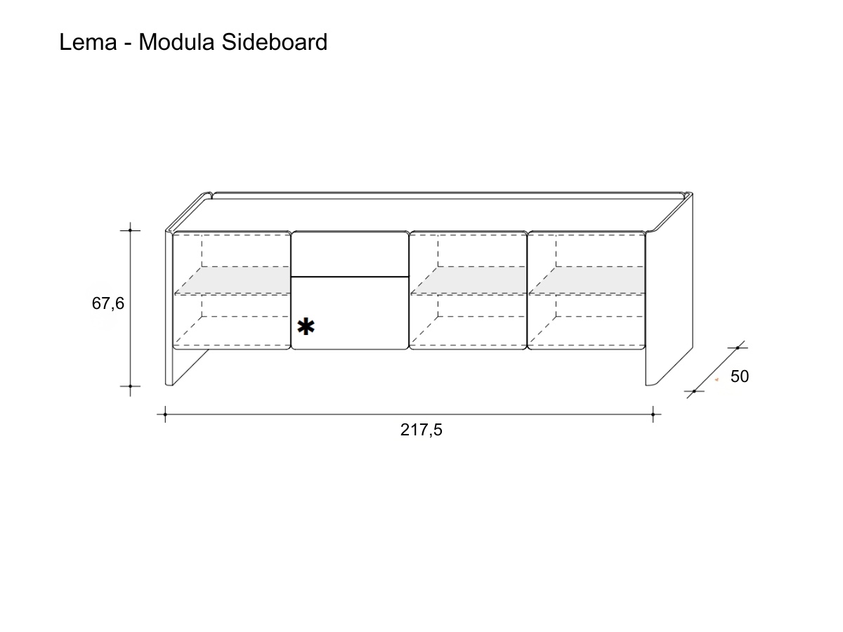 Lema Modula Sideboard 3 Doors 2 Drawers