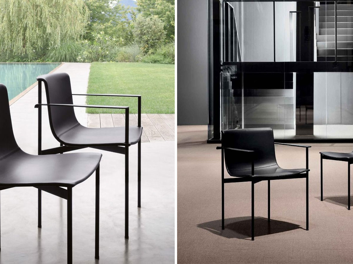 Lema Ombra Chair With Armrest Leather Super 2002