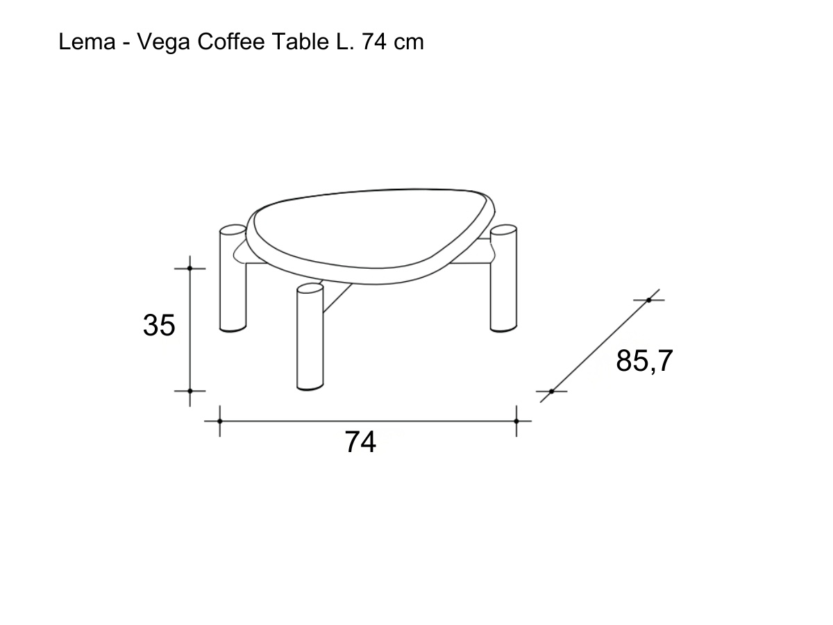 Lema Vega Coffee Table L 74 Cm