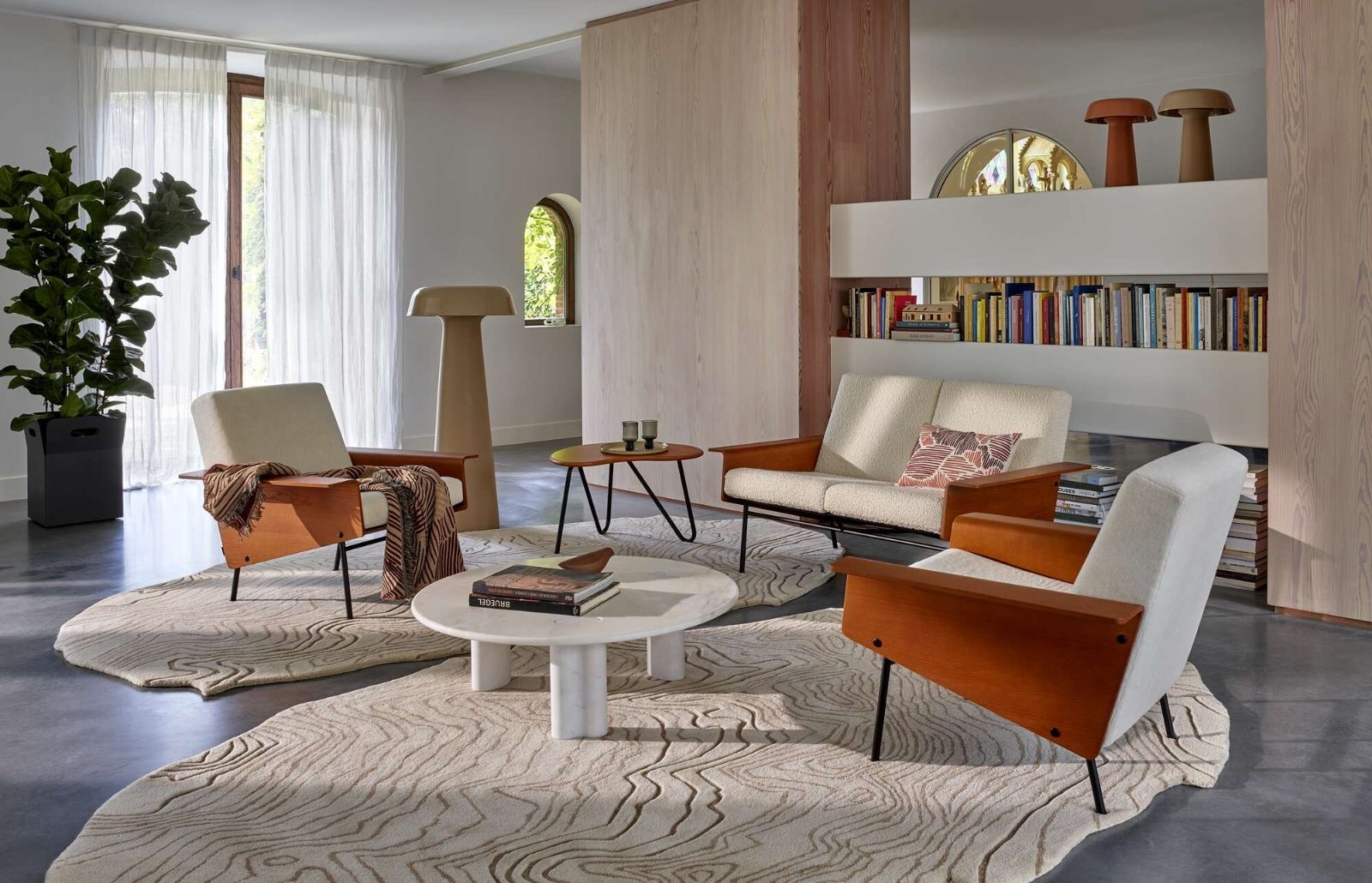 Ligne Roset G10 2 Seater Sofa Wood Arms