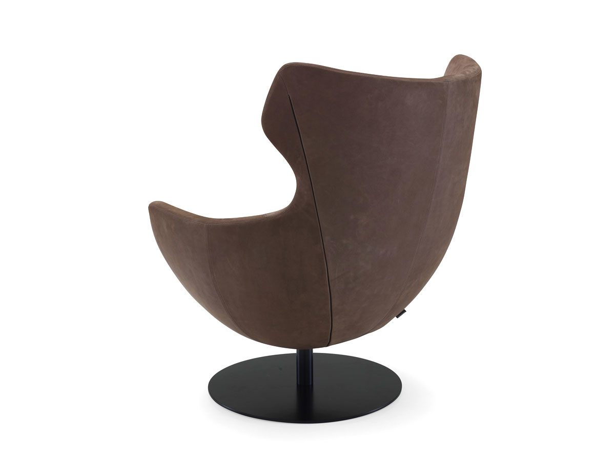 Ligne Roset Jupiter Armchair Leather Soft Touch Chataigne