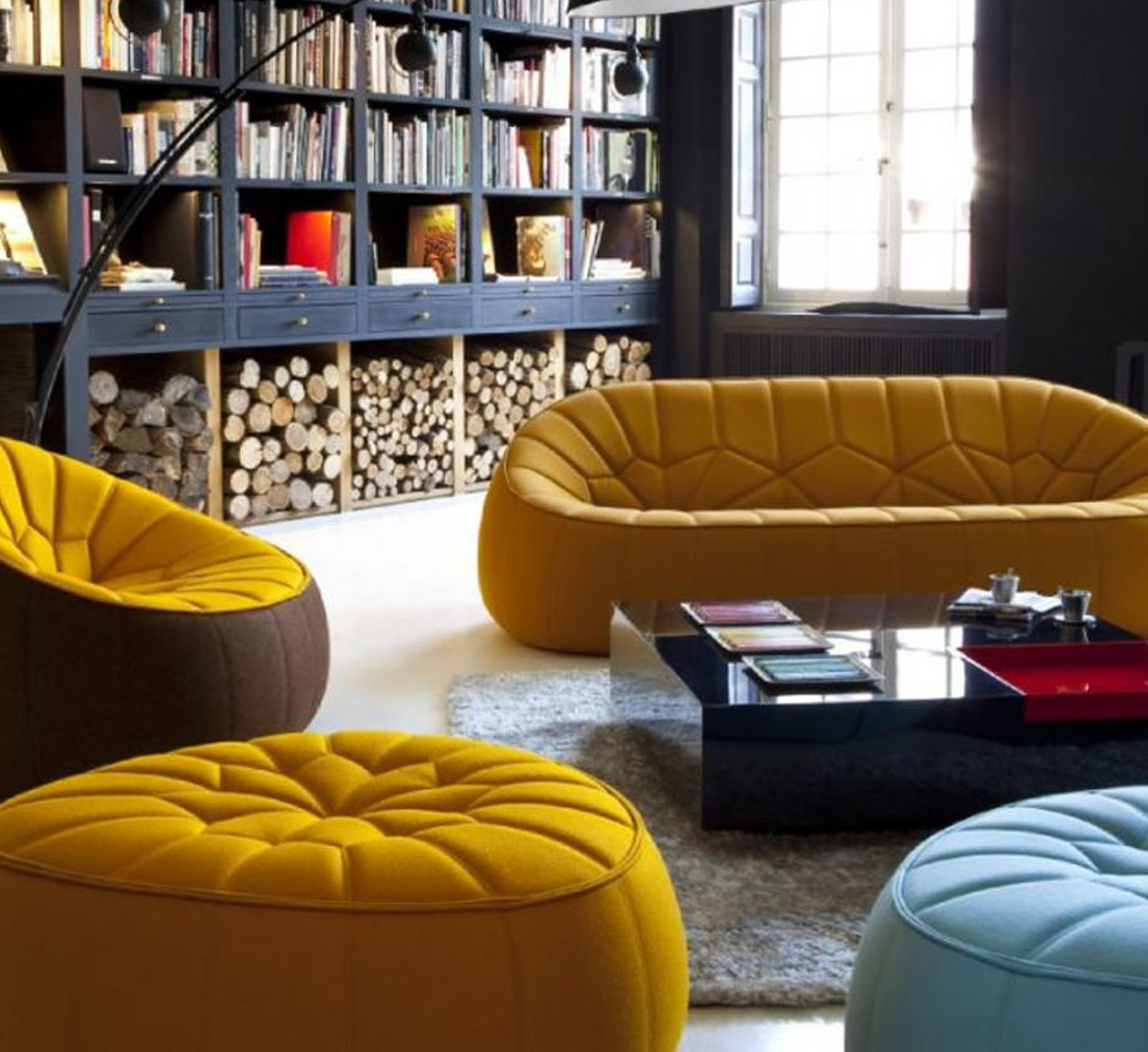 Ligne Roset Ottoman Two Seater Sofa Bicolour Version