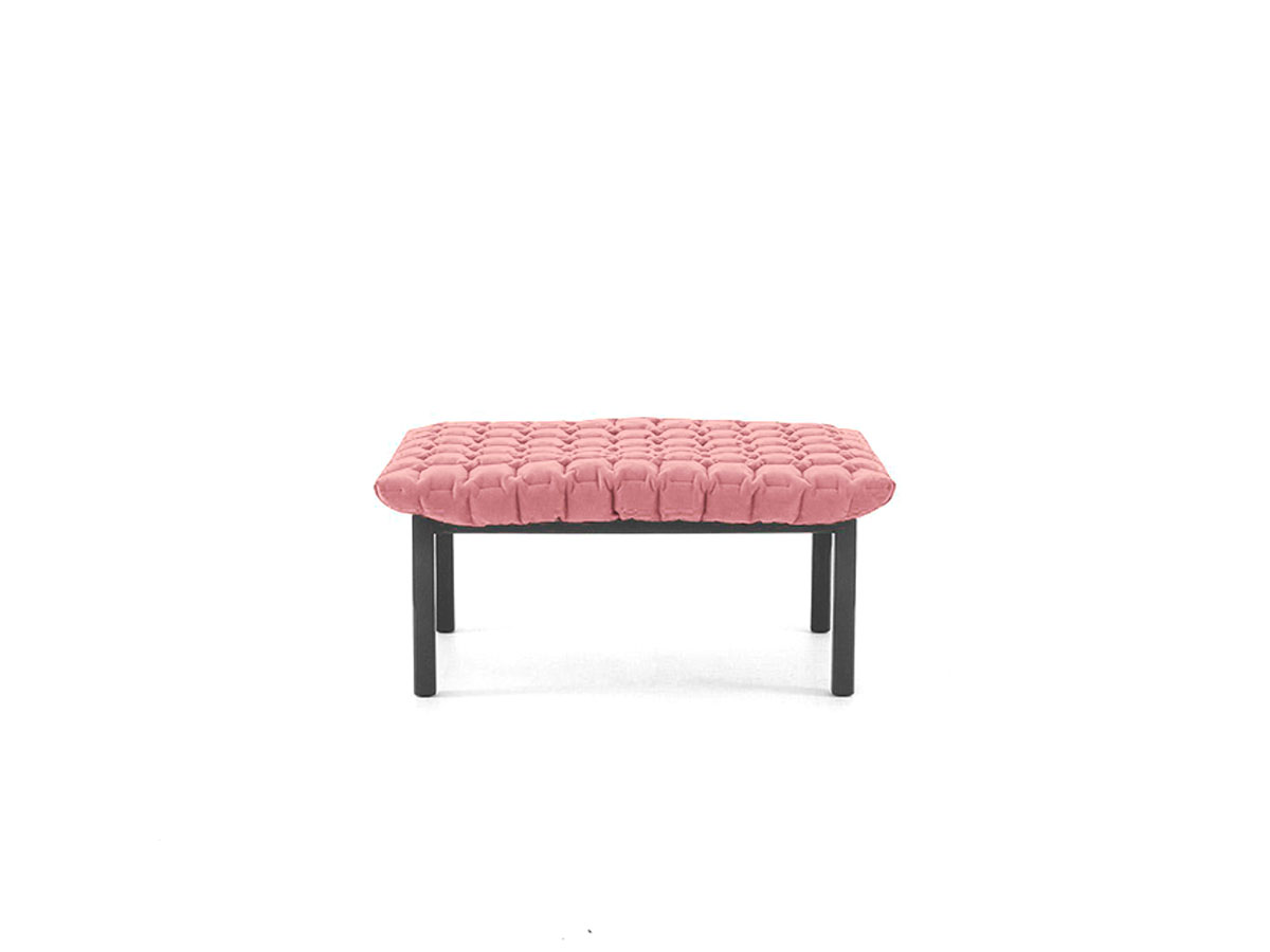 Ligne Roset Ruche Pouf Fabric Cat H Canvas 614 Anthracite Legs