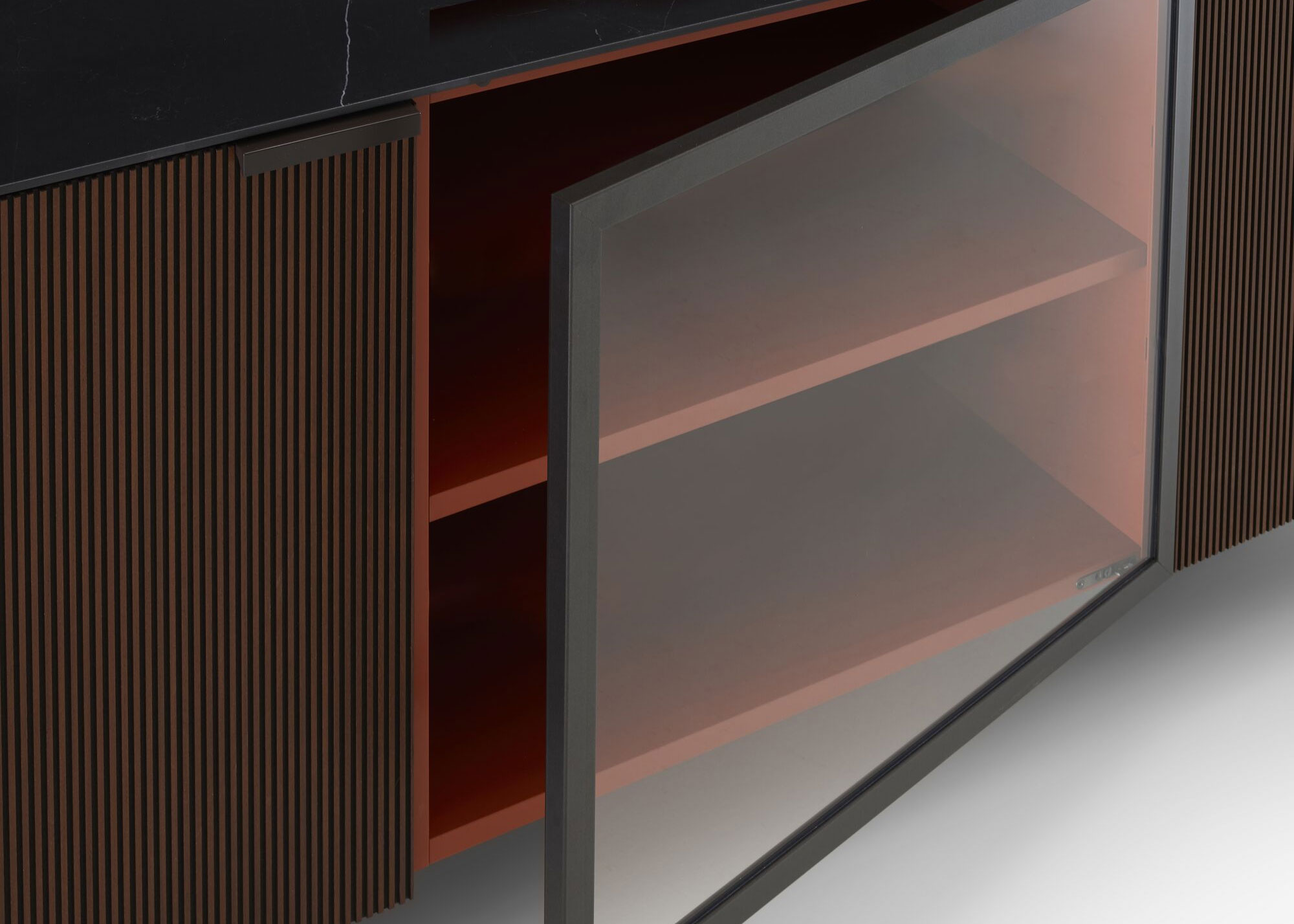 Ligne Roset Selvans Sideboard With Glass Door
