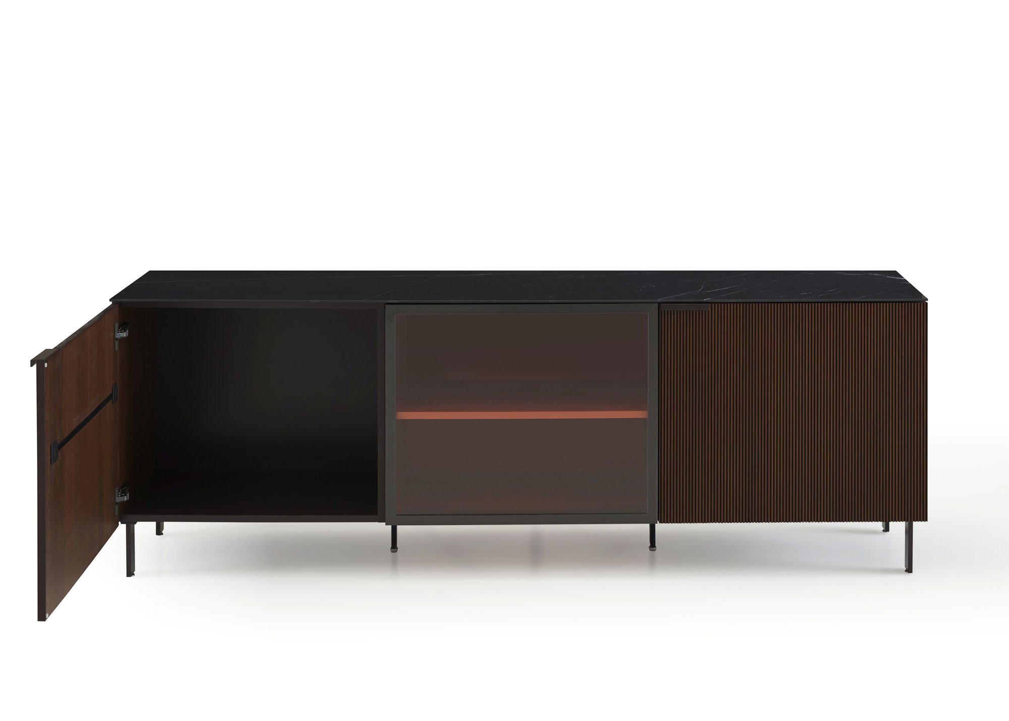 Ligne Roset Selvans Sideboard With Glass Door