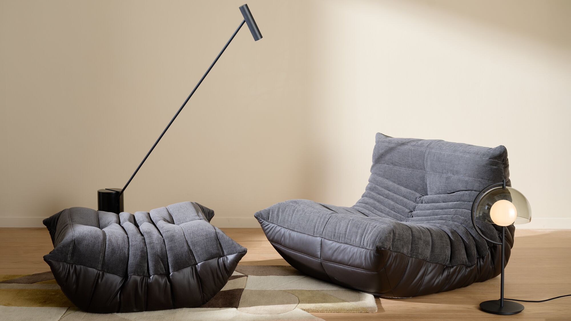 Ligne Roset Togo Pouf Special Edition Hugo Boss
