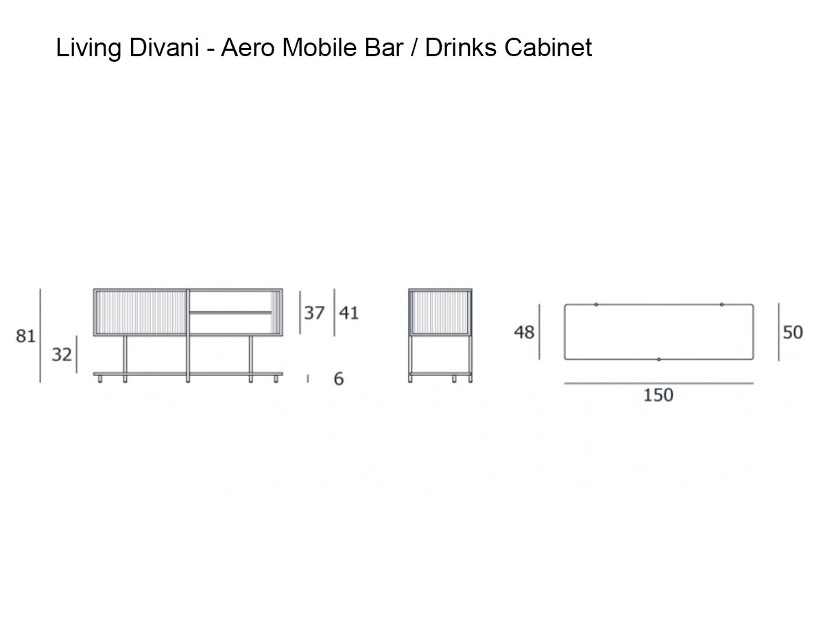 Living Divani Aero B Drinks Cabinet Without Light