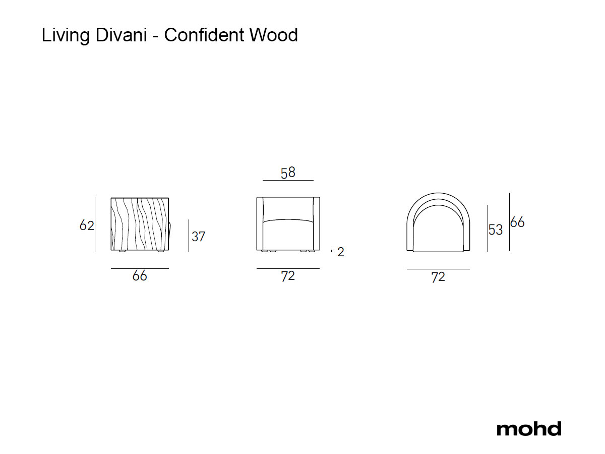 Living Divani Confident Wood Armchair