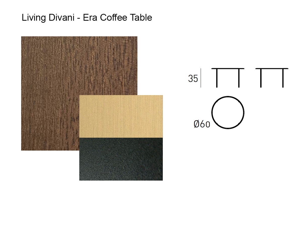 Living Divani Era Coffee Table O 60 Walnut Stained Canaletto