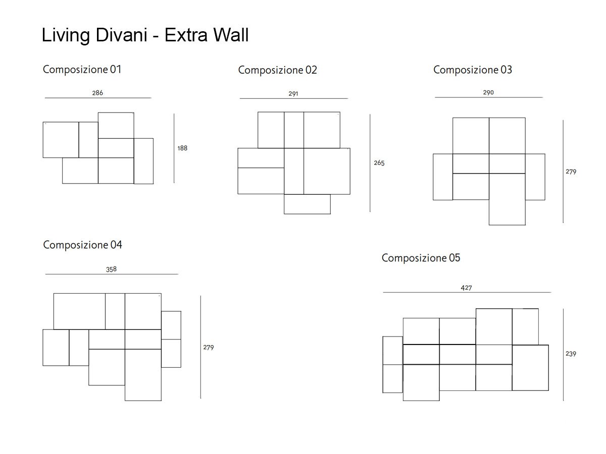 Living Divani Extra Wall Modular Sofa Collection