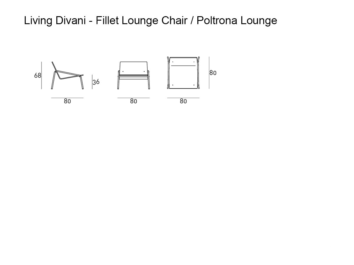 Living Divani Fillet Lounge Chair