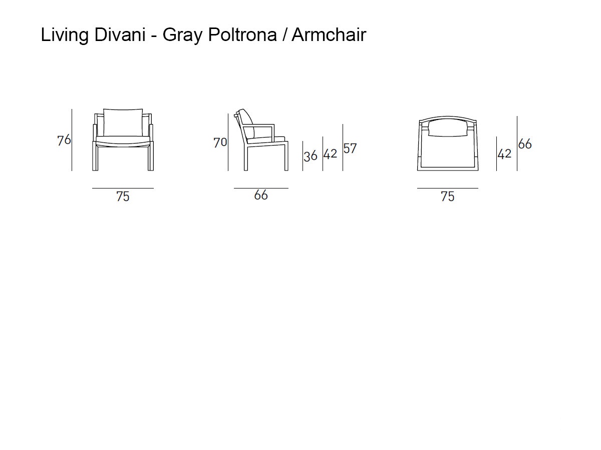 Living Divani Gray Armchair