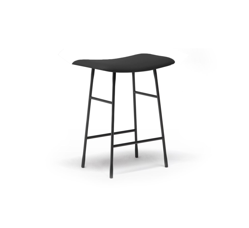 Living Divani Hinge Stool With Upholstered Seat