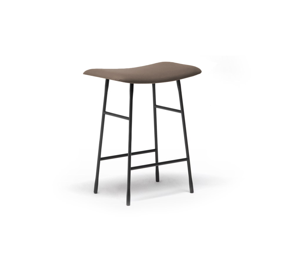 Living Divani Hinge Stool With Upholstered Seat