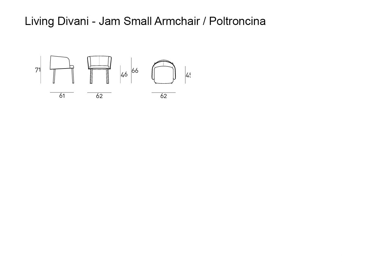 Living Divani Jam Small Armchair