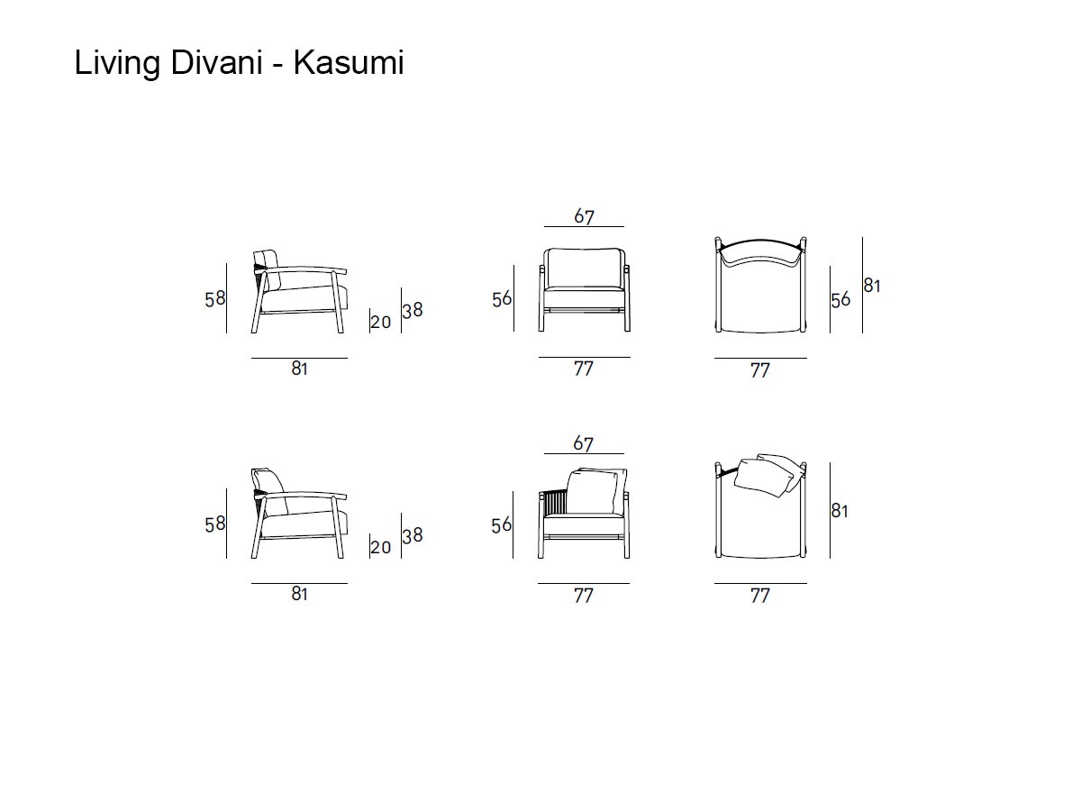 Living Divani Kasumi Outdoor Armchair