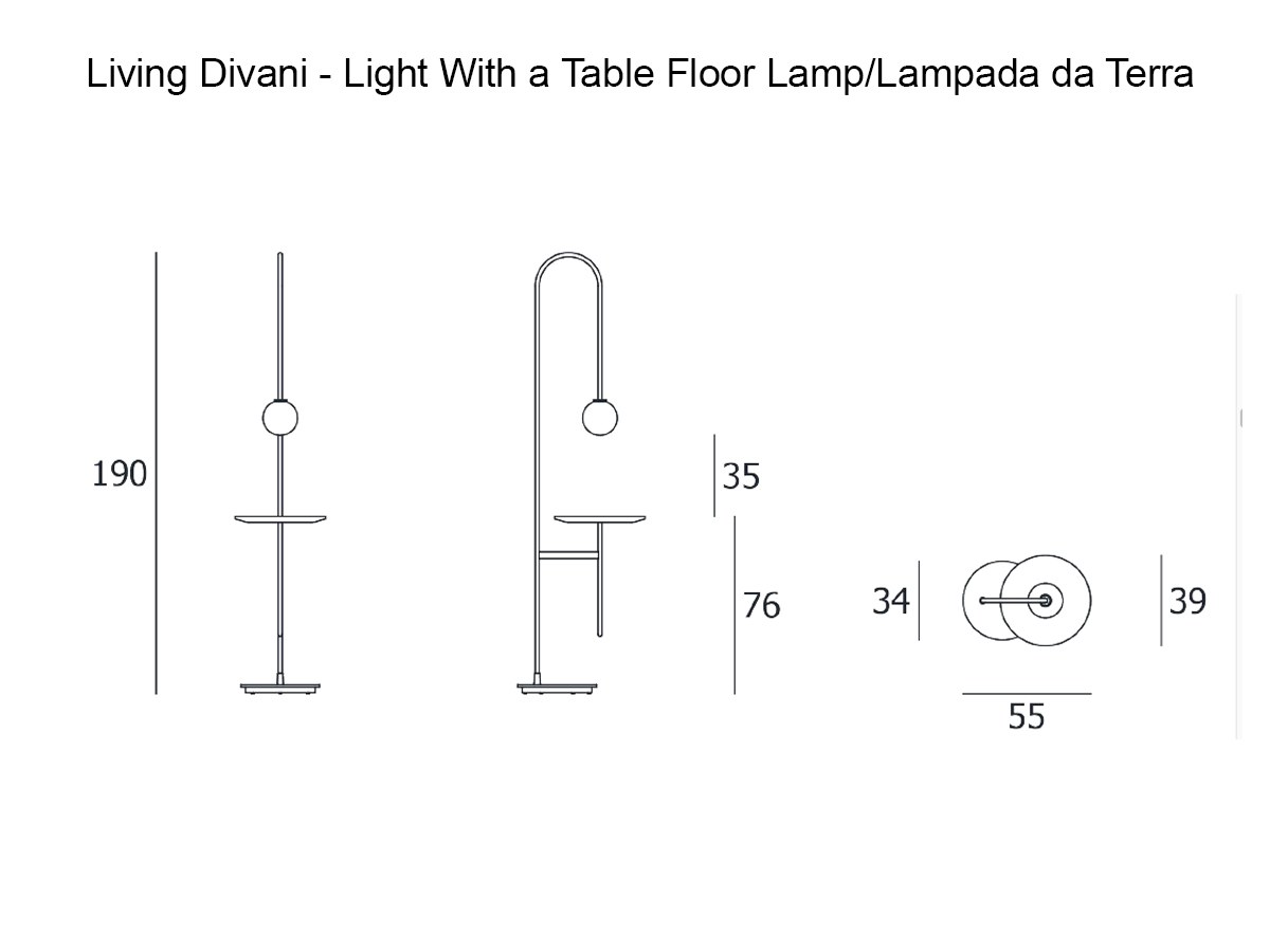 Living Divani Light With A Table Floor Lamp