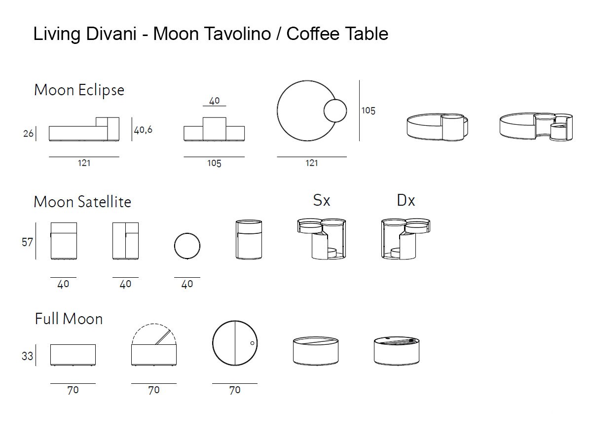 Living Divani Coffee Table Moon