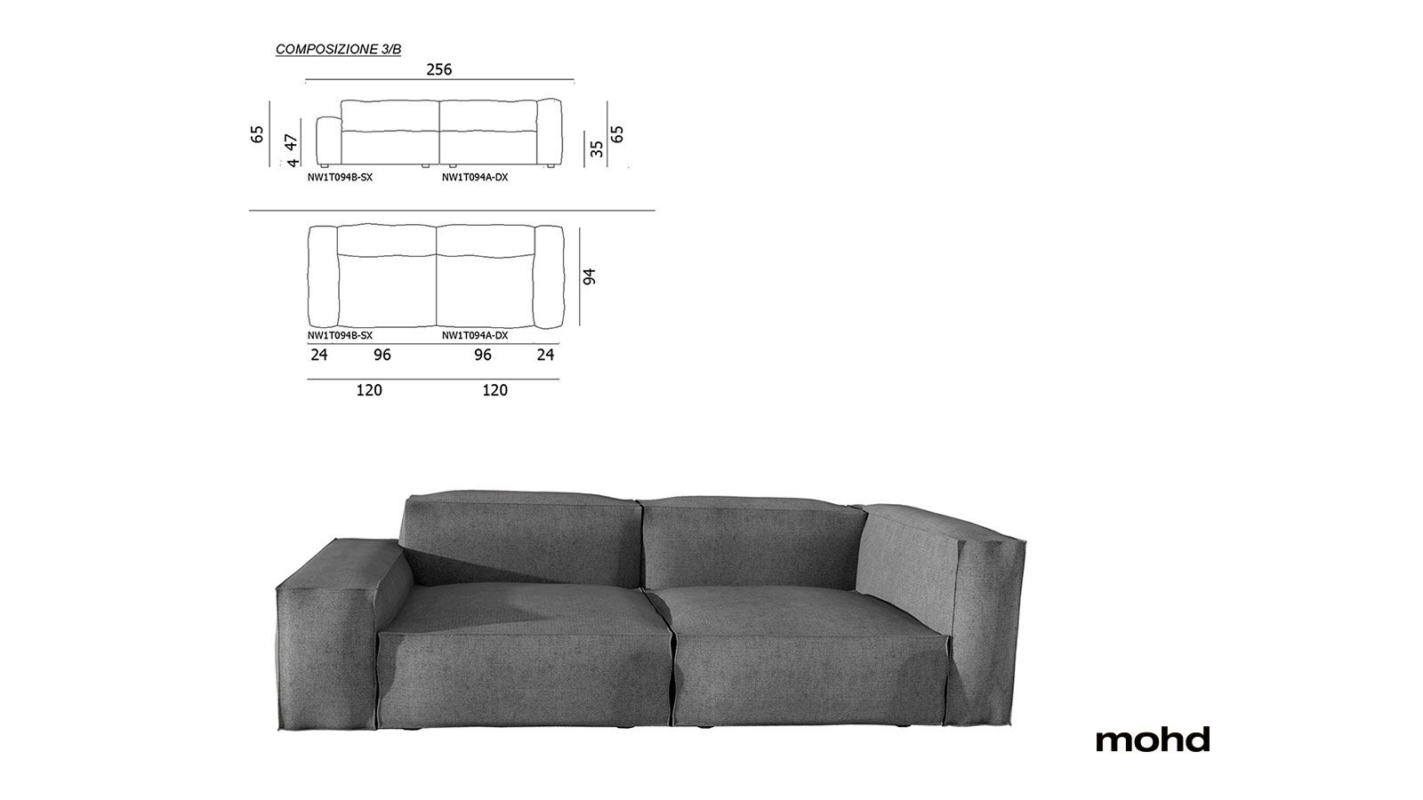 Living Divani Neowall Sofa Modular Compositions