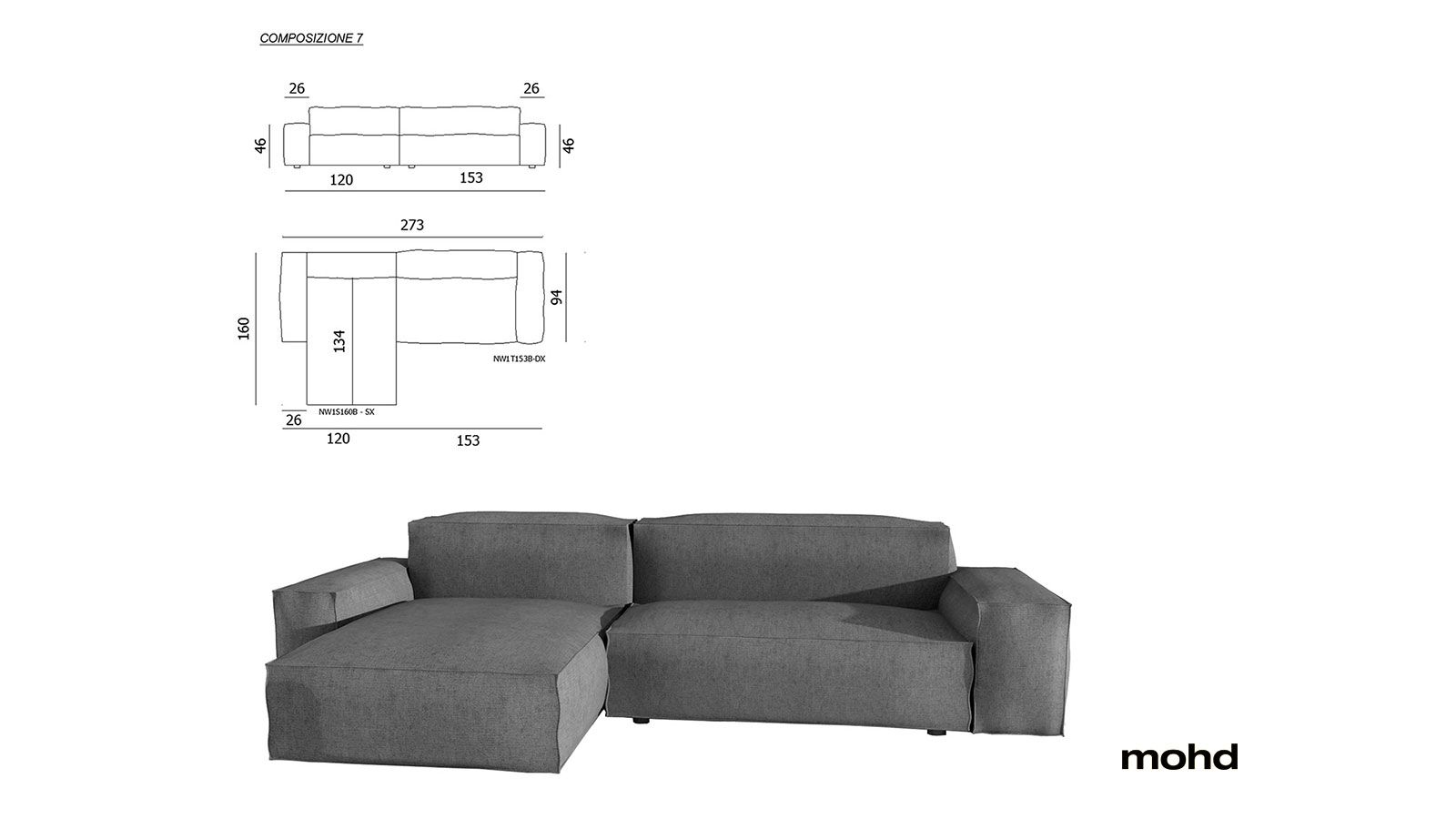 Living Divani Neowall Sofa Modular Compositions